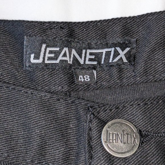 Jeanetix Men’s Black Denim Jeans Size 48x32 New With Tags Streetwear Hip Hop - Picture 7 of 9